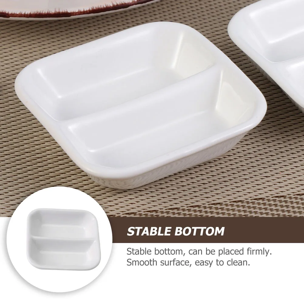 

Pure White Ceramic Small Seasoning Plate Stable Bottom for Home Restaurant Kitchen Snack Holder Easy Clean Surface