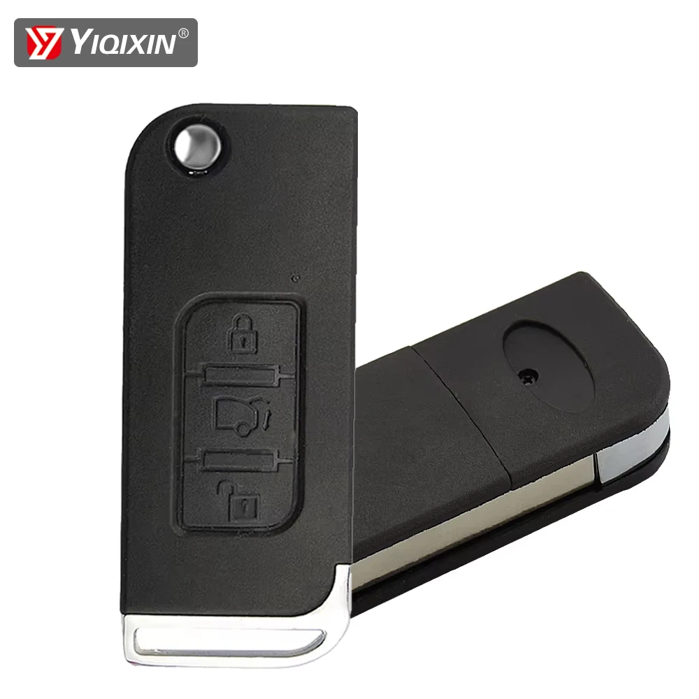 3 Buttons Remote Car Key Shell Cover Case For Indian Mahindra Roger XUV Key Fob Housing Folding Replacement Uncut Blade No Logo
