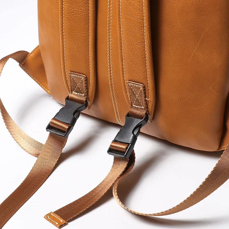 Sac à dos vintage en cuir véritable pour hommes et femmes, sac à dos de voyage décontracté pour ordinateur portable, sacs à dos scolaires pour adolescents