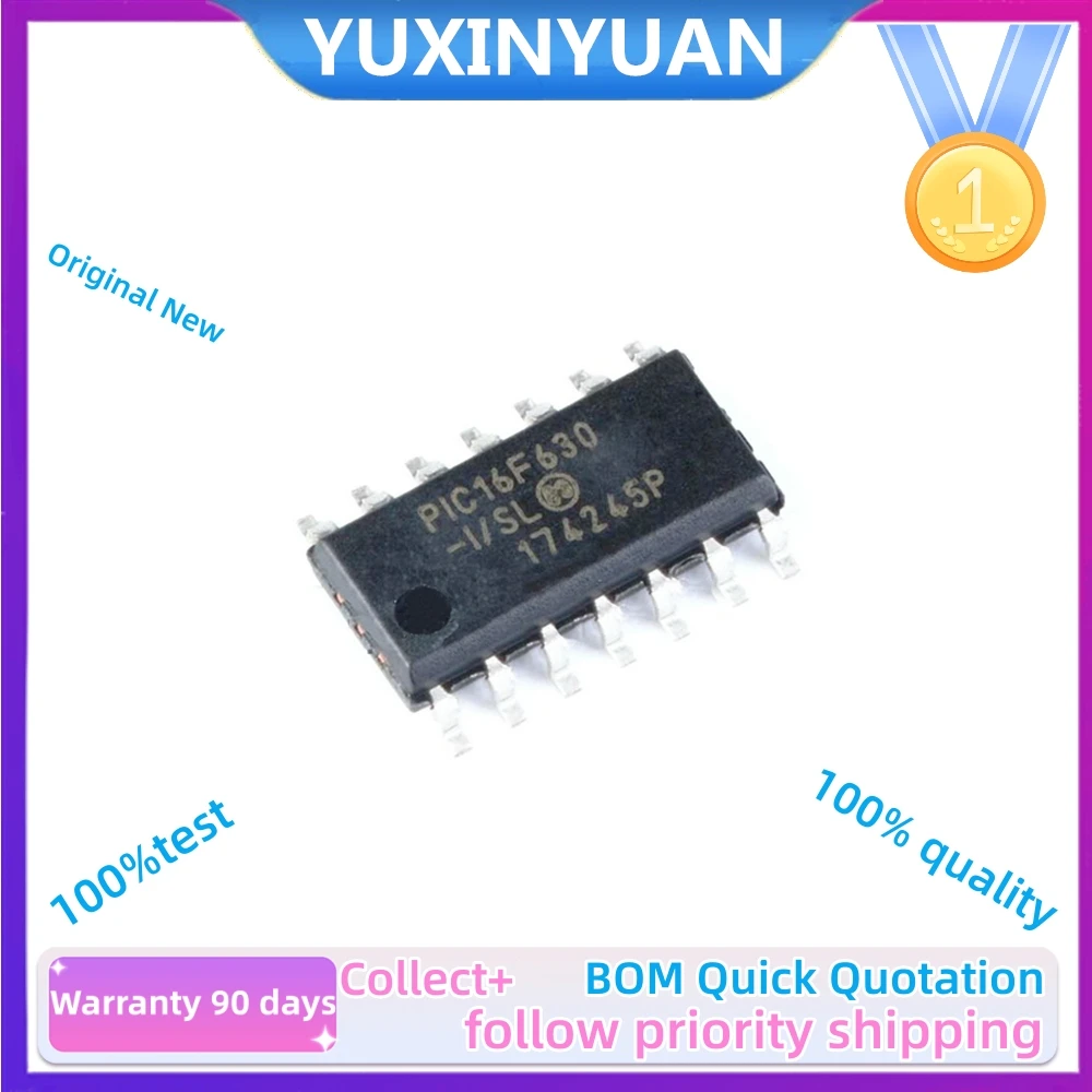 1PCS PIC16F610-I/SL 16F526 16F505 616 16F630 16F636 676 E T SOP14  IC   100%good YUXINYUAN