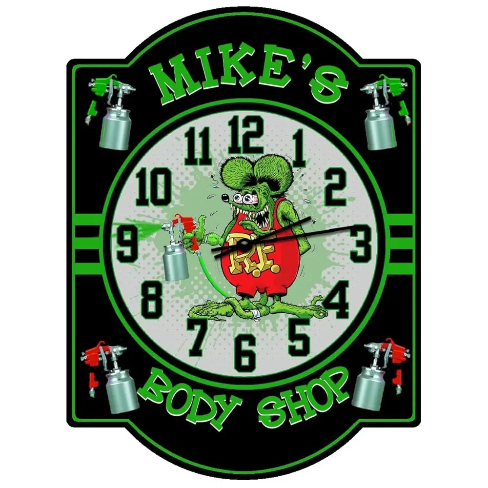 

Rat Fink Paint Shop Green Garage Wall Clo Customized, Ed Roth Rat Fink Garage Wall Décor