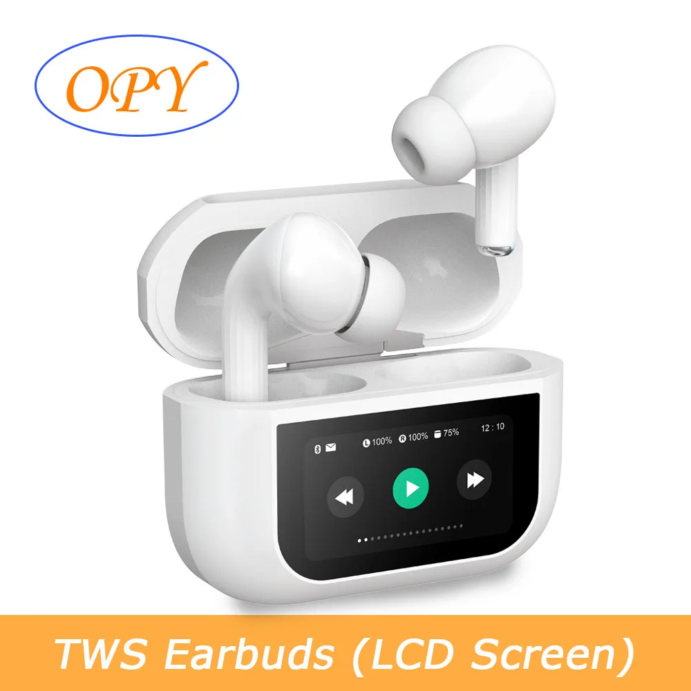 

Opy Earphone Bluetooth 5.3 Wireless Led Screen In-Ear Waterproof Headphone 5-7 Hours Listen Time One Step Pairing Hifi Earbuds