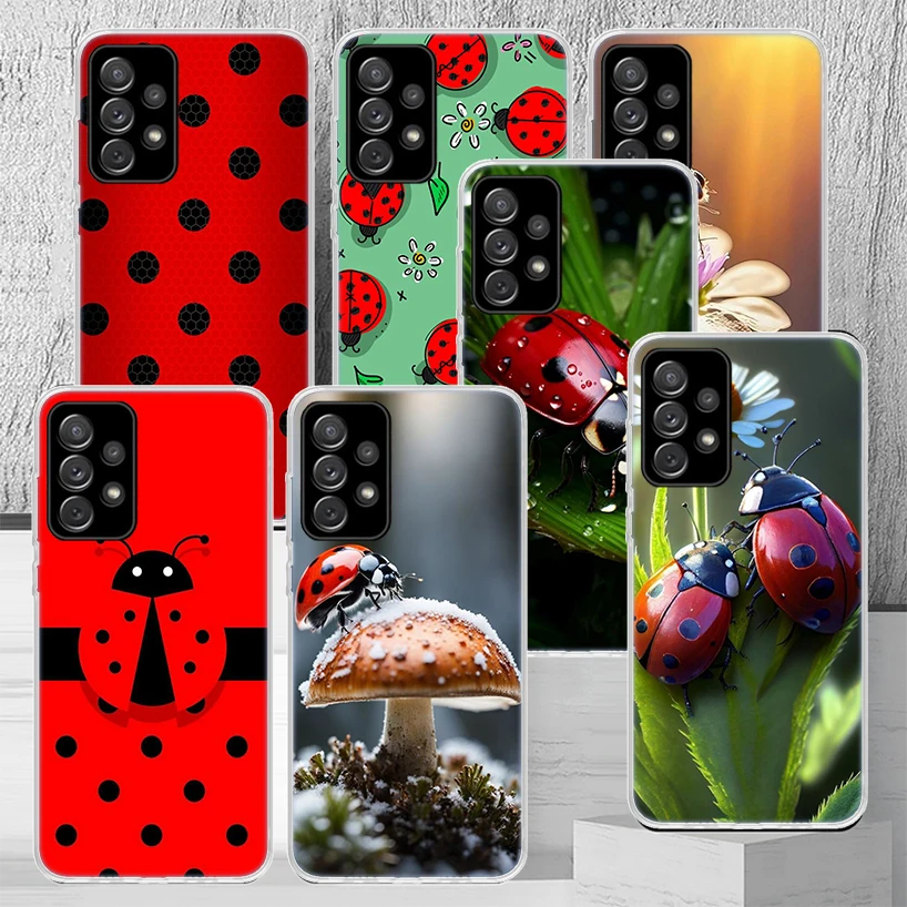 Insect Seven-Star ladybug Phone Case Fundas For Samsung Galaxy A51 A50S A71 A70 A41 A40 A31 A30S A21S A20E A11 A10S A01 A6 A7 A8