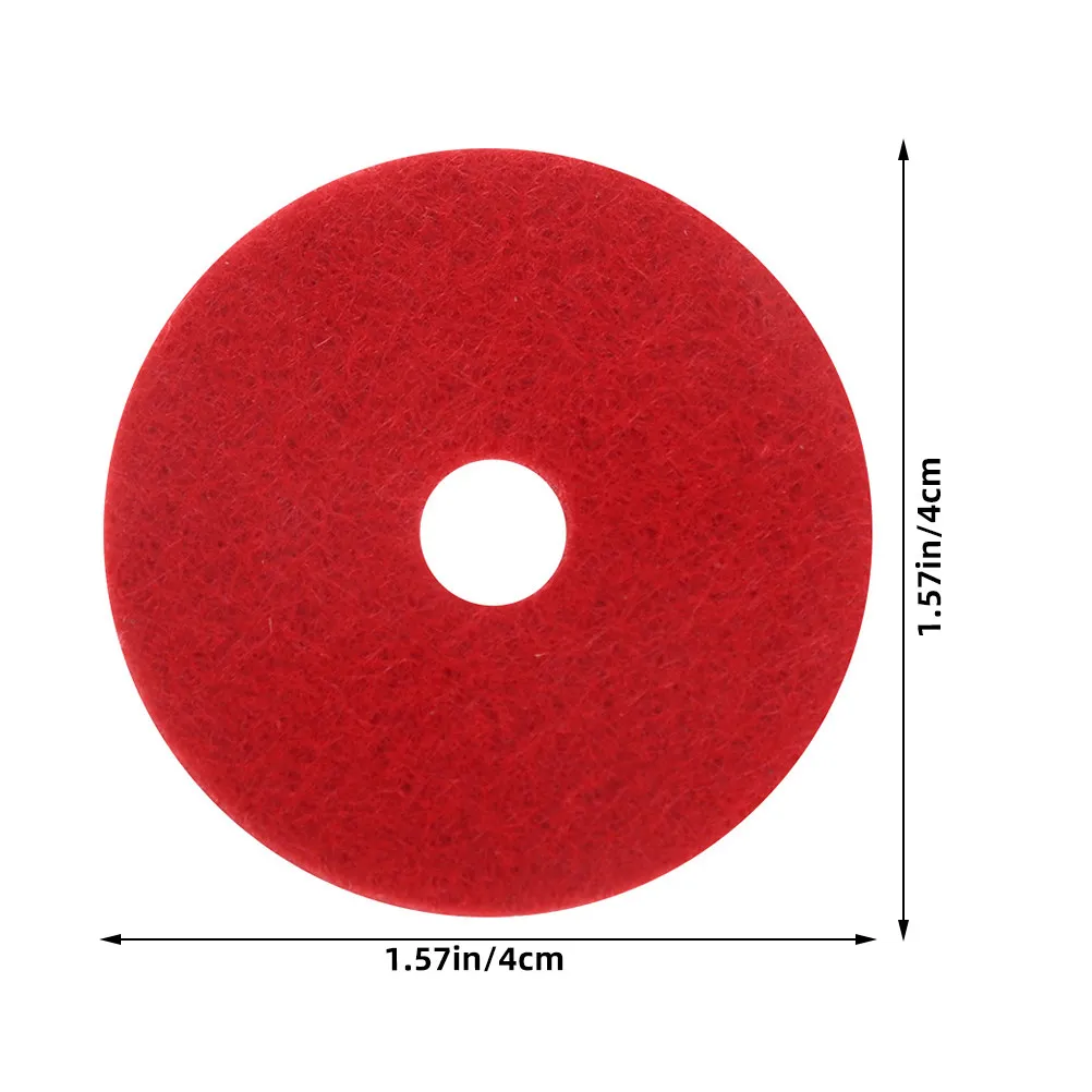 24Pcs Drum Cymbal Felt Pads 4x0.8cm Thick Double Layer Felt Washers Universal Fit Hi-Hat Cymbal Stand Vibration Absorption
