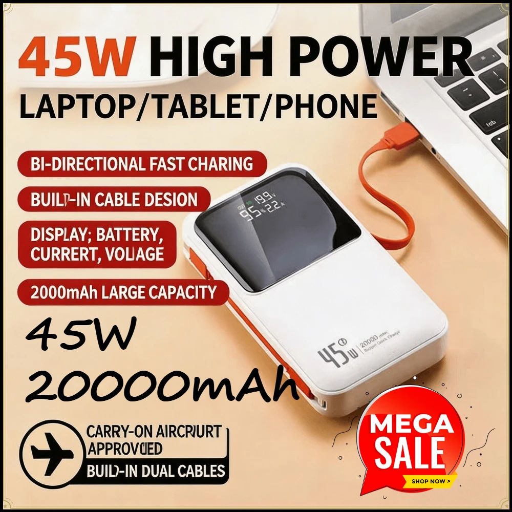 Premium Quality High-End Portable Power Bank with Premium Build Quality, Excellent Performance Backup Phone Charger