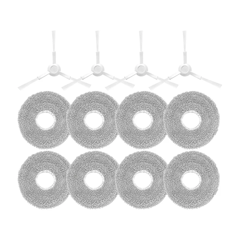 مجموعة فرش جانبية رئيسية A83G (12 قطعة) لـ Cecotec Conga 20090 Pro AI/Everybot Q9/Inic IX30 AI Ultra/Polaris 7790 المكانس الكهربائية