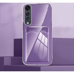 Casing For LG Velvet LM-G900N LM-G900EM Clear Transparent Phone Shell Card Clip Pocket Soft Silicone Back Protective Cover