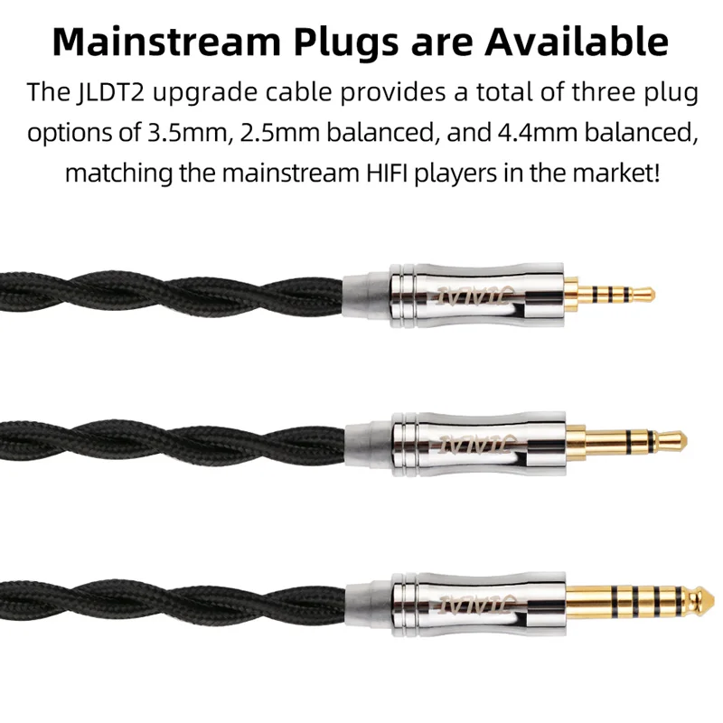 NiceHCK JIALAI JLDT2 Kostengünstiges OCC-HiFi-Kabel-Upgrade, ersetzt Draht 3,5/2,5/4,4 mm MMCX/QDC/0,78 mm 2-polig für NRA ZEX ZAS DQ6