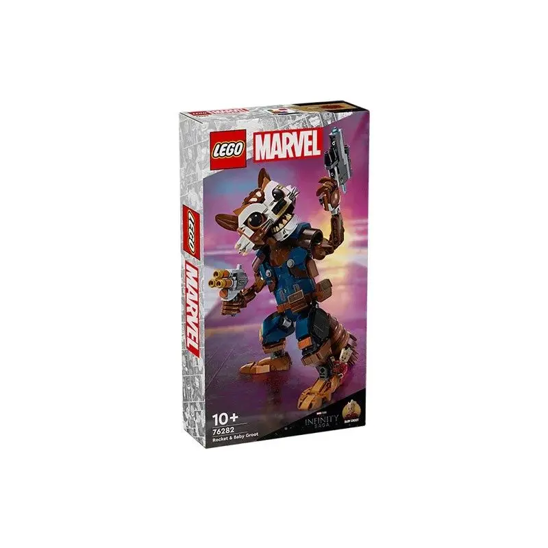 

LEGO Super Heroes Marvel Series 76282 Rocket Raccoon And Gru Children's Puzzle Block Toys