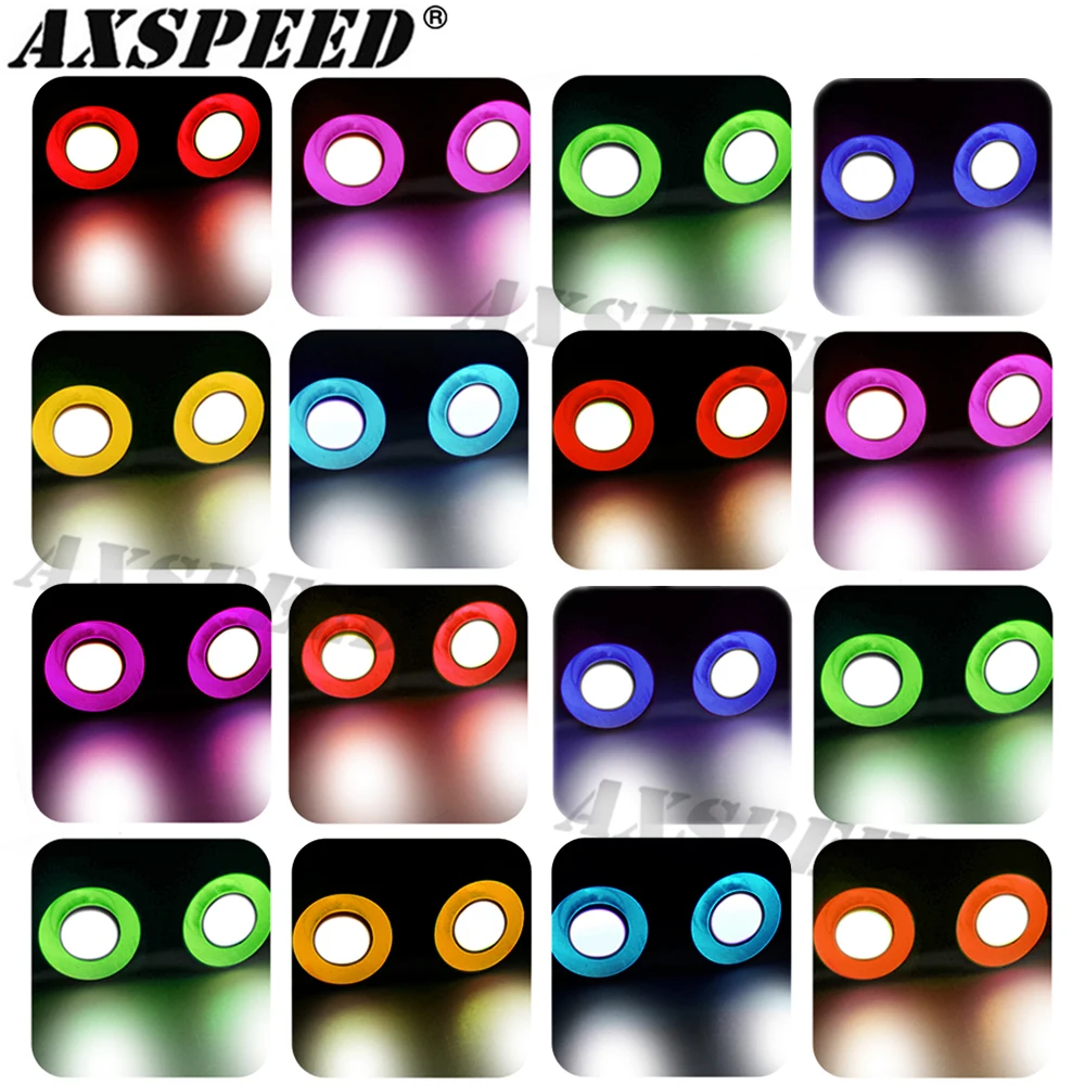 AXSPEED Multifunction RC Car Headlight LED Lights 10/13/17/22mm 4.2v-6v for Axial SCX10 TRX4 TRX6 D90 Decoration Parts