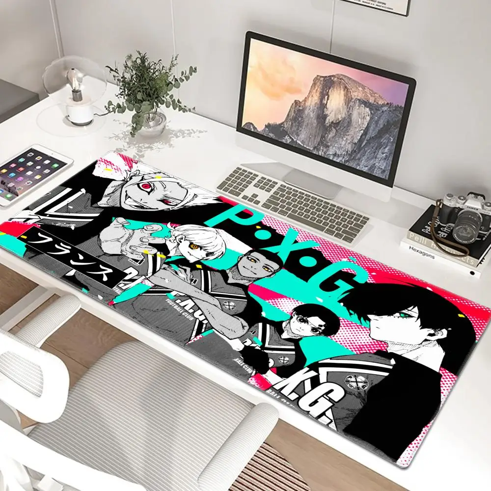 BLUE LOCK Mouse pad large keyboard pad floor mat computer accessories non-slip desk mat game player PC carpet Anime boy Mouse