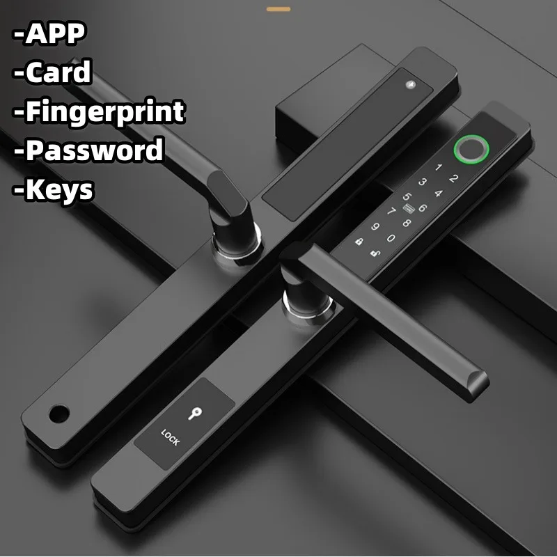 bloqueio eletronico inteligente totalmente automatico com camera app ttlock impressao digital cartao magnetico senha 01