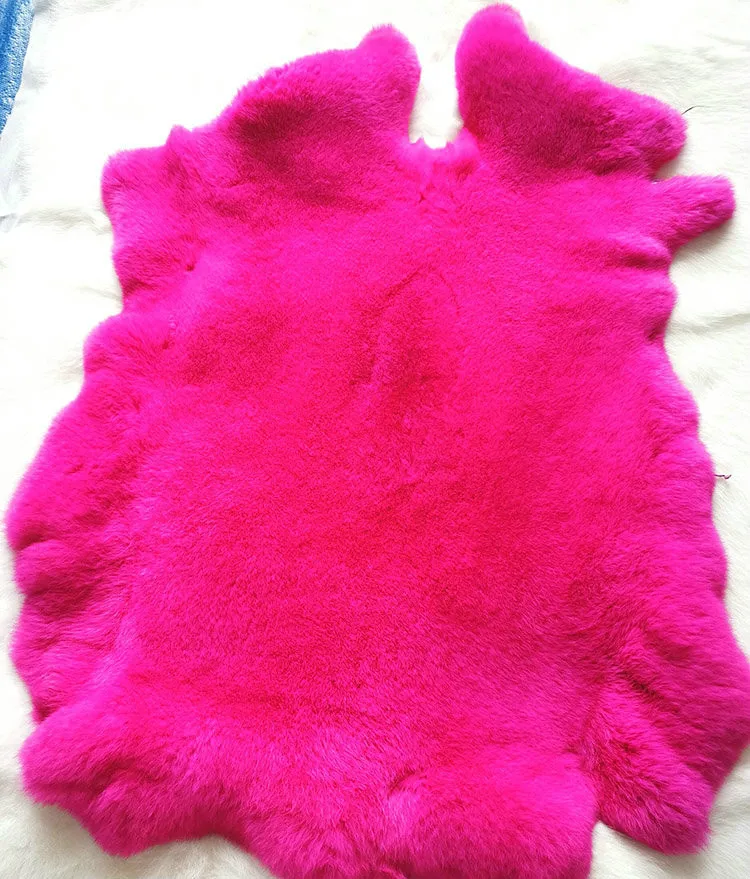 Real Fur Rex Rabbit Skin Set, DIY Mobile Bag, Rex Collar Garment, Leather Fur Rabbit Hair, 45x28cm, General Set