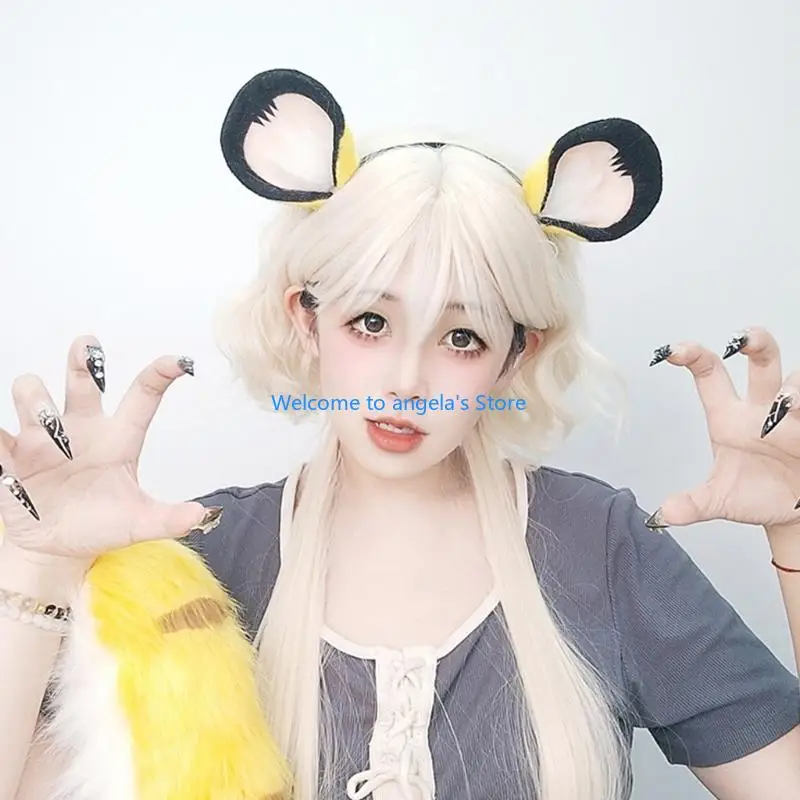 X4YC Furry Anime Tigers Ears Headband For Cosplay Halloween Parties Costume Accessories Soft Plush Adult Kids Animal Lover
