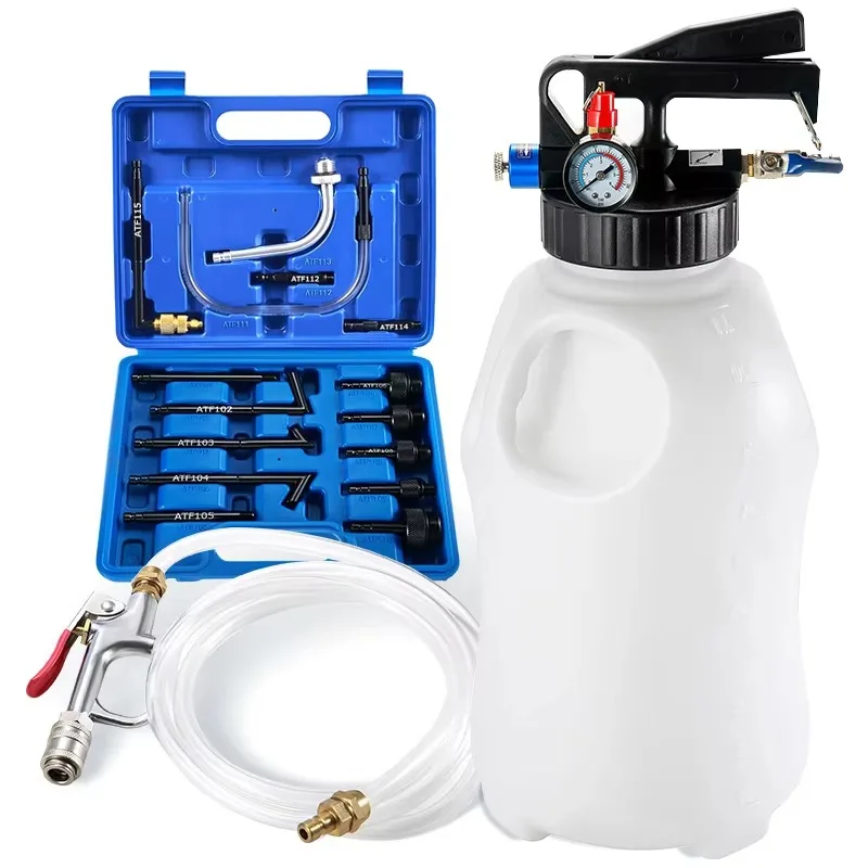 

New 6L/10L Pneumatic ATF Transfer Pump, Two-Way Fluid Evacuator & Filler Oil Change Kit with Refill Adapters