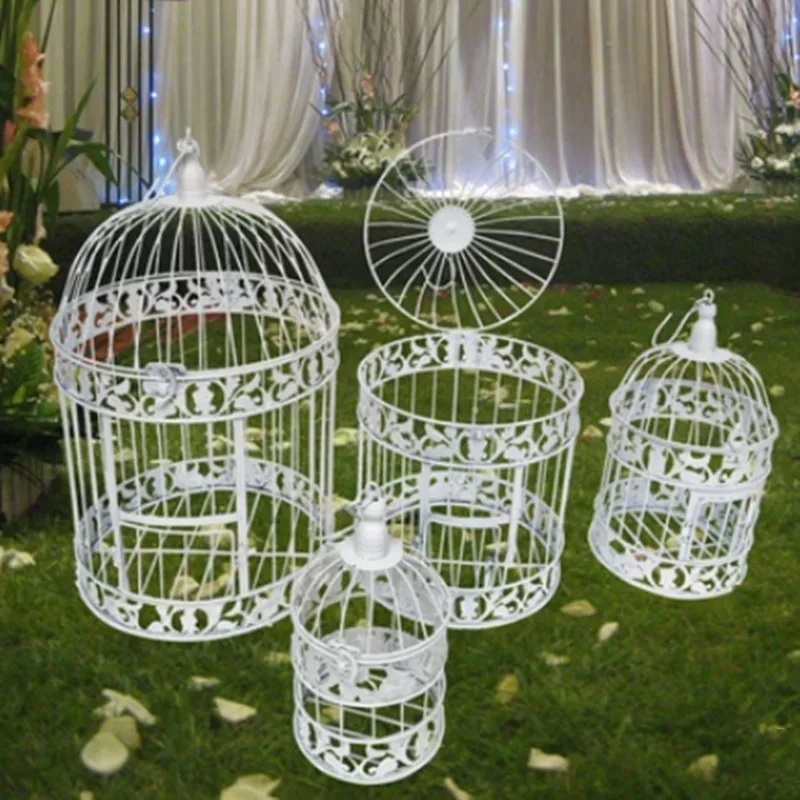 Personalized Iron Decoration Bird Cage Window Show Decoration Gold/white Hotel Originality Wedding Decoration Home Decoration