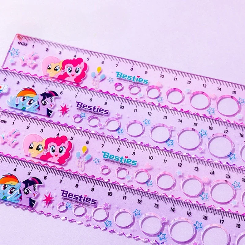 Stationery My Little Pony Cartoon Student Ruler Child Painting Math Study Supplies Kawaii Girl Wholesale Birthday Gift