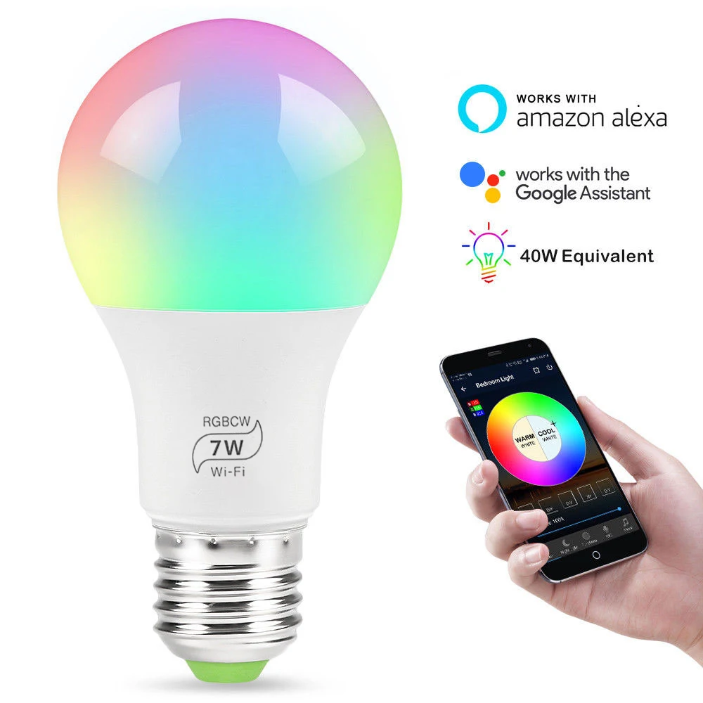 A60 E26 9W 10W Wireless RGB Multicolor Dimmable Color Changing Zigbee Led Alexa Bulb Smart Light