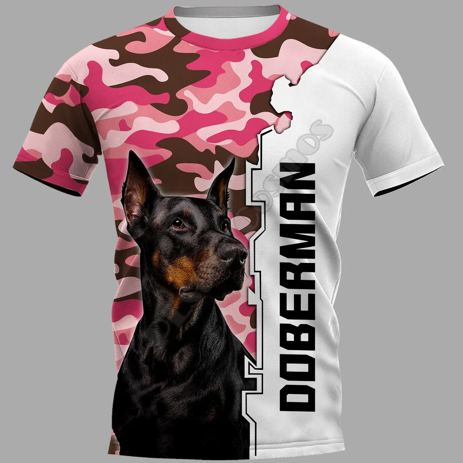 PLstar Cosmos Doberman 3D Printed t-shirt Harajuku Streetwear T shirts Funny Animal Men For Women Short Sleeve Drop Shipping