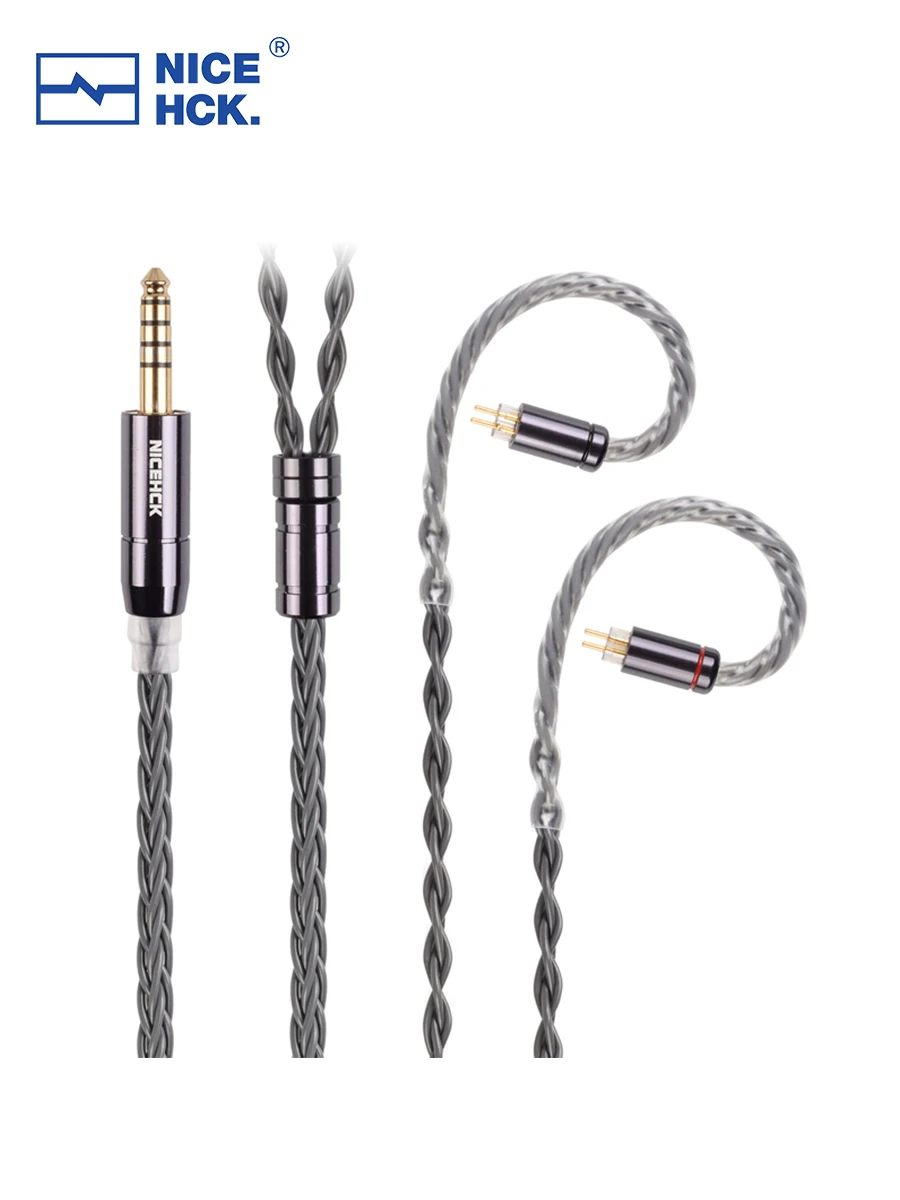 NICEHCK GreyCloud 8-żyłowy kabel HiFi z miedzią pokrytą srebrem 6N, odłączone złącze tlenu, do słuchawek NX8Ti Tears NX7MK4 IEM — zdjęcie produktu 7