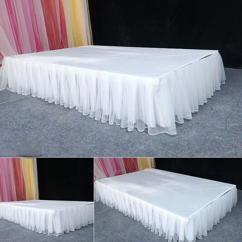 30x300cm Tutu Table Skirt Wedding Backdrop Curtains for Table Clothes Table Cover Wedding Stage Skirting for Event Party