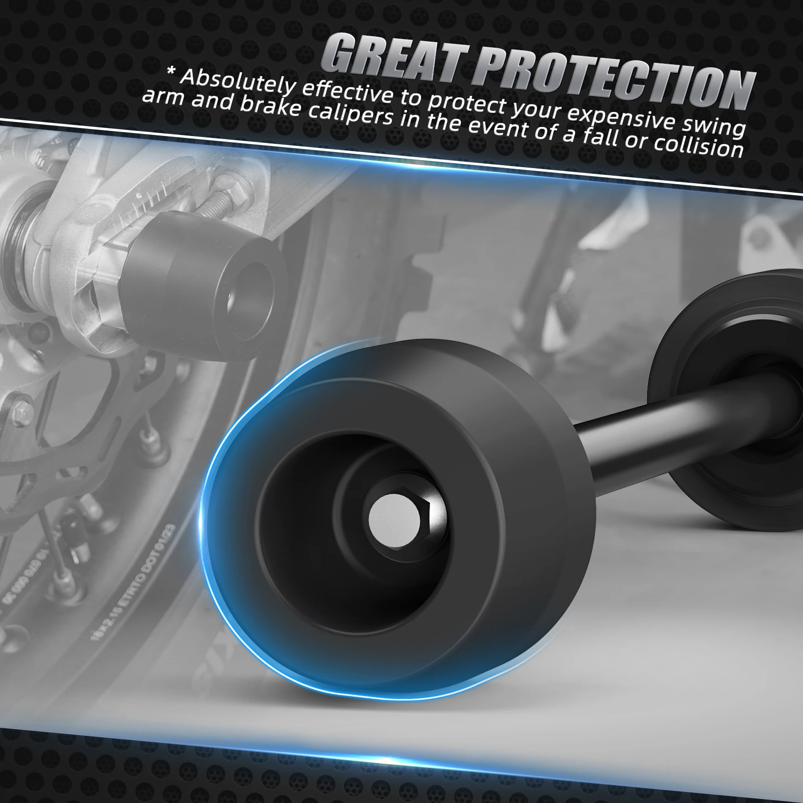 NICECNC para KTM EXC 300 2024 Protector contra choques de horquilla de rueda deslizante de eje trasero para KTM EXC-F 350 SXF 450 Husqvarna TE 300 GasGas EC300