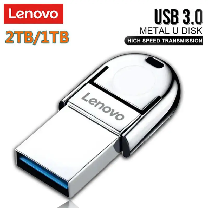 لينوفو-محرك قلم USB صغير ، محركات أقراص فلاش ، نوع معدني C ، OTG ، سرعة عالية ، مقاومة للماء ، GB ، 1 Memory ، 2