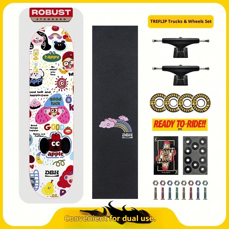 

Dbh Skateboard Professional Board Treflip All-Purpose Wheel Set For Adults Children Boys And Girls Beginners And Teenagers