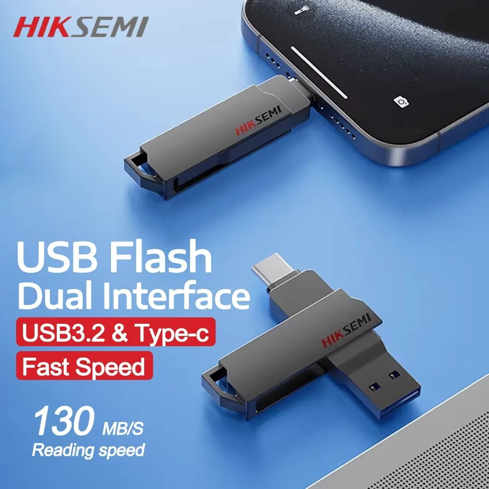

HIKSEMI Dual Slim USB Flash Drive Dual USB3.2 Type C/A Pendrive 32GB 64GB 128GB 256G High Speed For Mobile Laptop PC