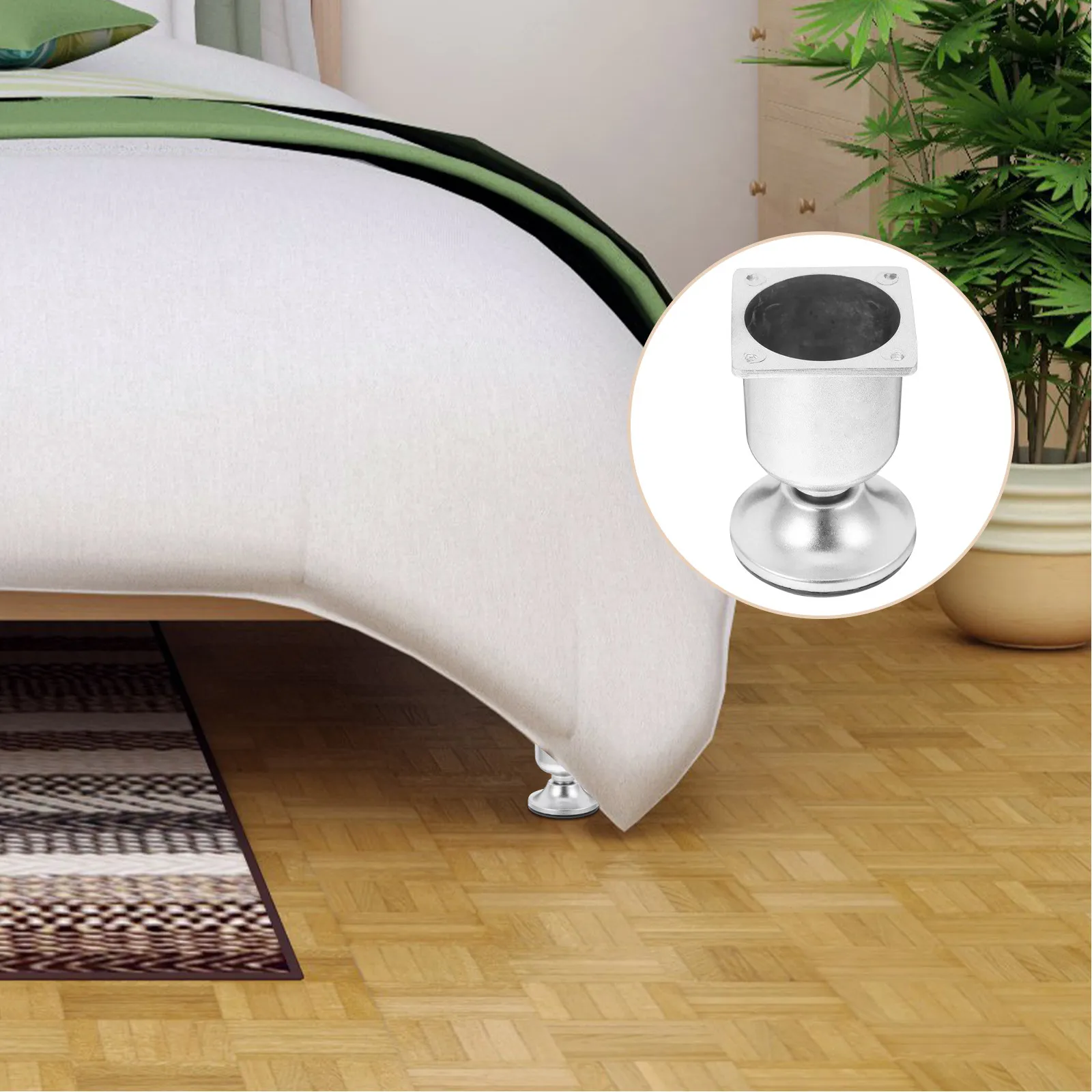4Pcs Oval Aluminum Alloy Sofa Legs Strong Load Bearing Modern Furniture Legs for Couch Dresser Vanity Cabinet Armchair Table