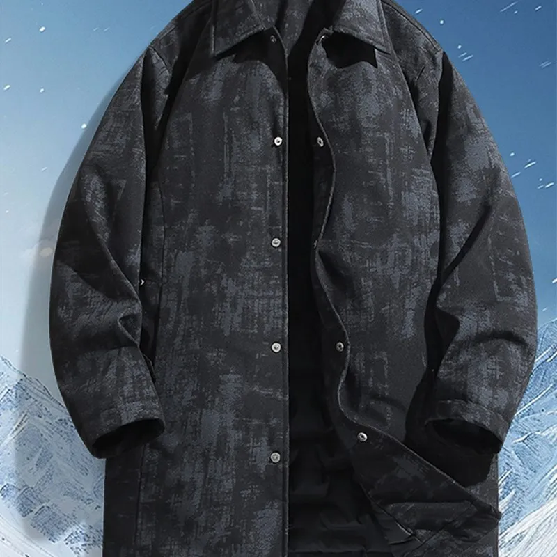 

Большие размеры, камуфляжное пуховое куртка с принтом тай-дай, мужское зимнее повседневное большое теплое белое пальто с перьями Du, полиэфирная ткань, защита от ветра