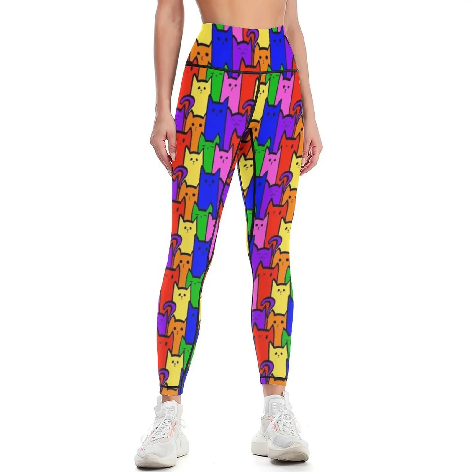 

Rainbow Cat Print Leggings Pants sport push up legging Legging sexy woman sportswear woman gym 2024 Womens Leggings