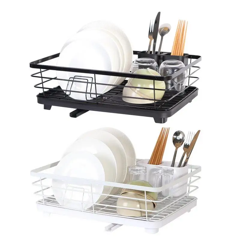 

Kitchen Counter Dish Drainers Multifunctional Drying Rack Shelf Knife Fork Container Utensil Holder For Dishes Spoons Cutters