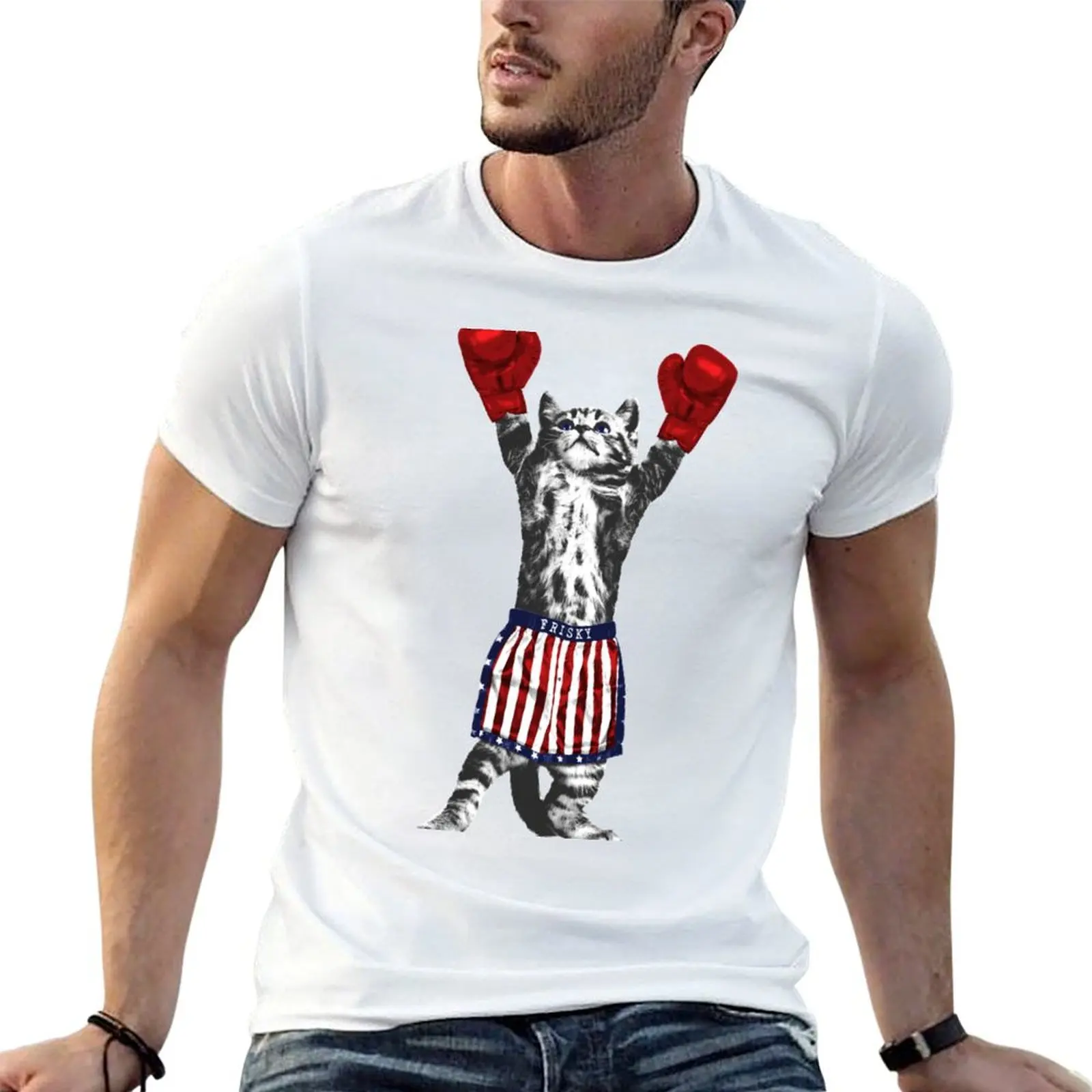 Camiseta Frisky Balboa, camiseta de algodón 100% para hombre, camiseta de algodón negra, camiseta lisa de algodón para hombre, paquete de camisetas.