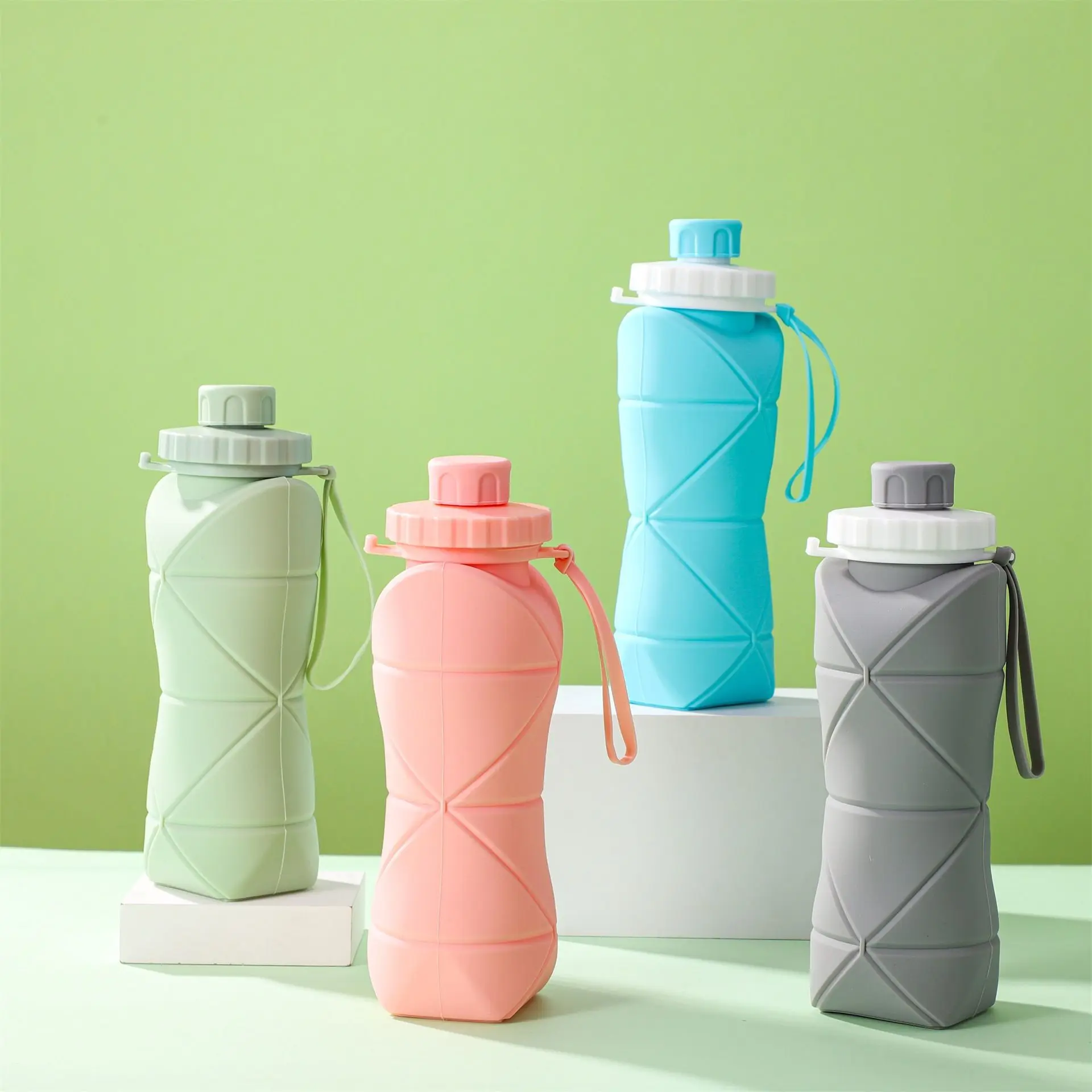 Silicone Foldable Water Cup, Running Soft Water Bottle, Mini Outdoor Sports Travel Portable Collapsible Soft Cup