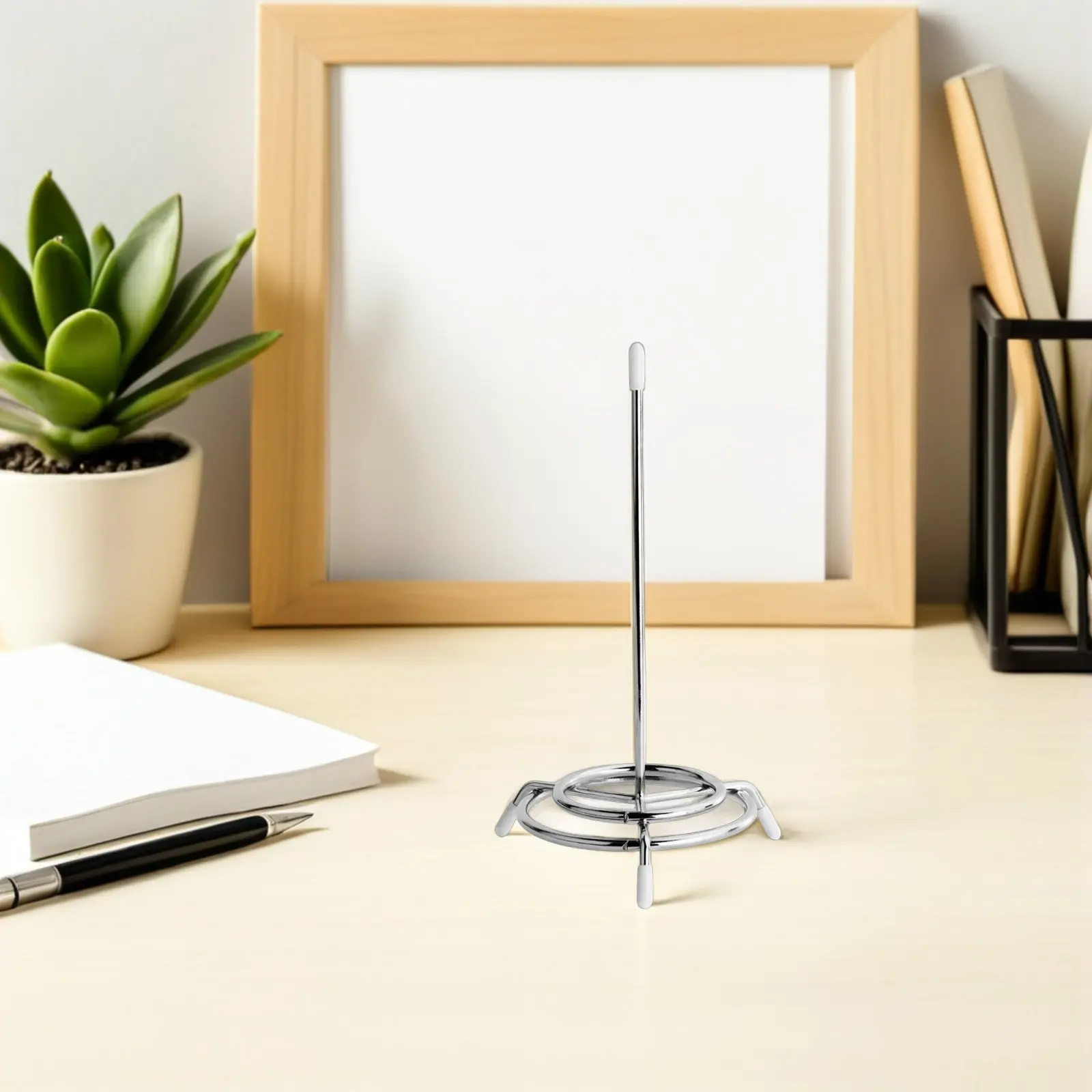 2Pcs Metal Receipt Spike Ticket Stabber Check Spindle Stand Sturdy Round Base Food Order Holder for Restaurant Front Desk