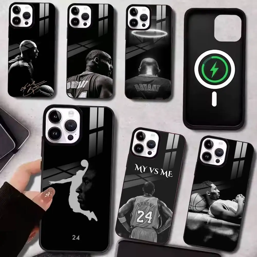 

Black M-Mamba Kobe Bryant Phone Case For Magnetic iPhone15,11,17,14,13,12,16 Plus,Pro