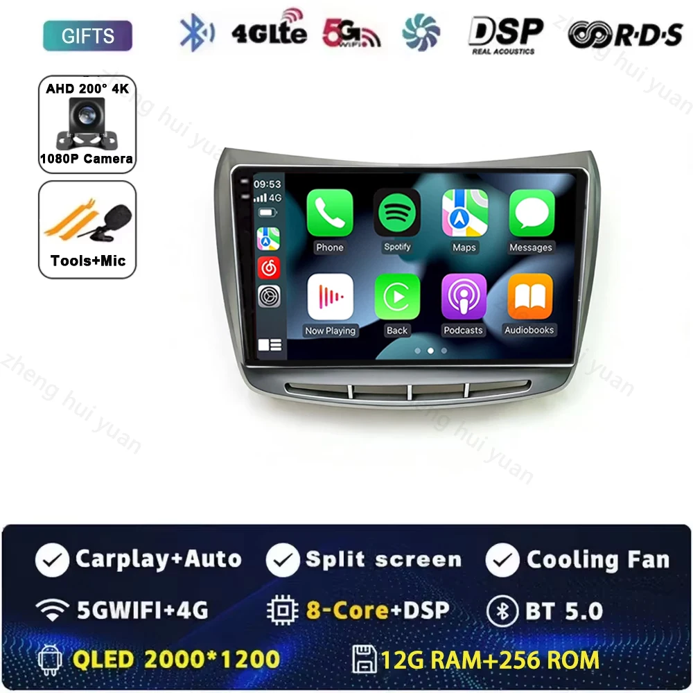Voor Landcia Delta 2009-2019 Autoradio Carplay Auto Multimedia Stereo Video Player GPS Navigatie WIFI 4G RDS BT