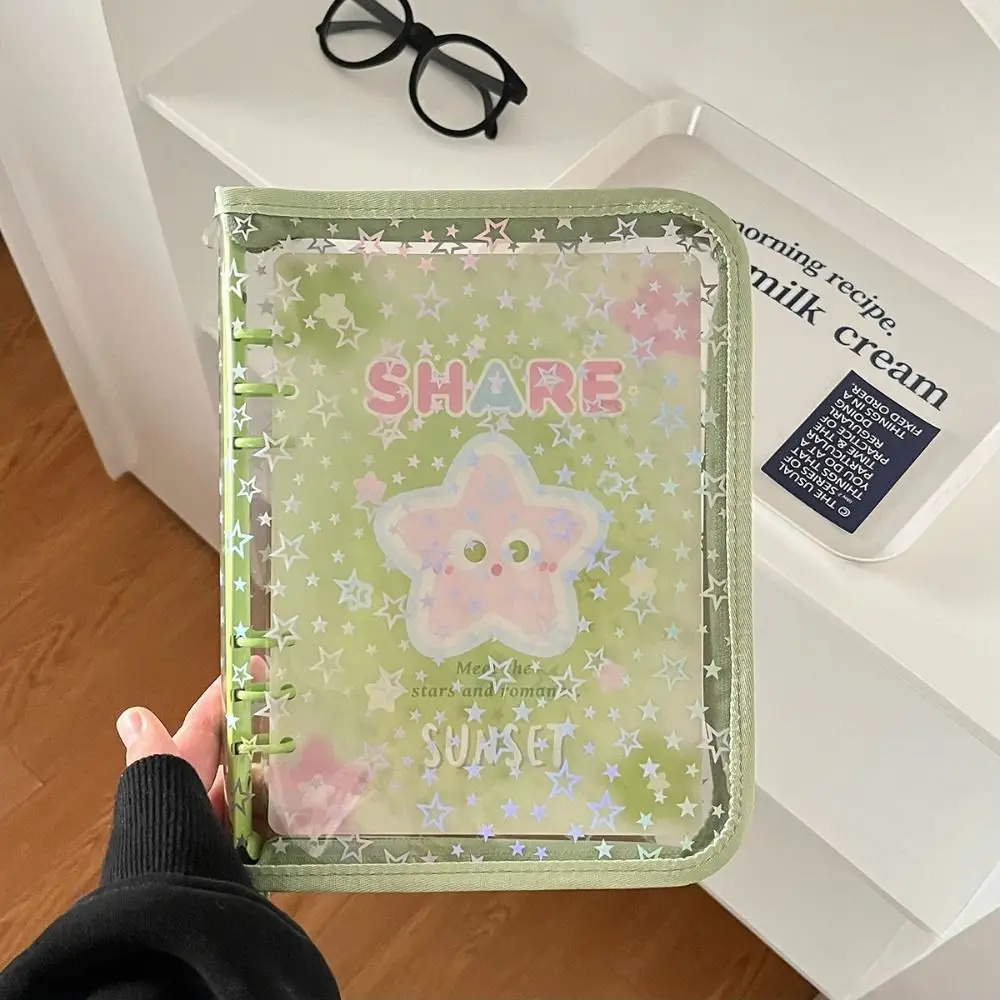 Cancelleria A5 Raccoglitore Album fotografico Copertina Portafoto in PVC stile coreano Simpatico raccoglitore per carte semplice Collezione di carte fotografiche