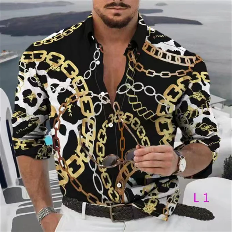 Spring Summer men's Tops Stretch Shirt Clear Pattern Y High Quality Material 2027 Hot Sale Fashion Trend Spring Summer S_6XL