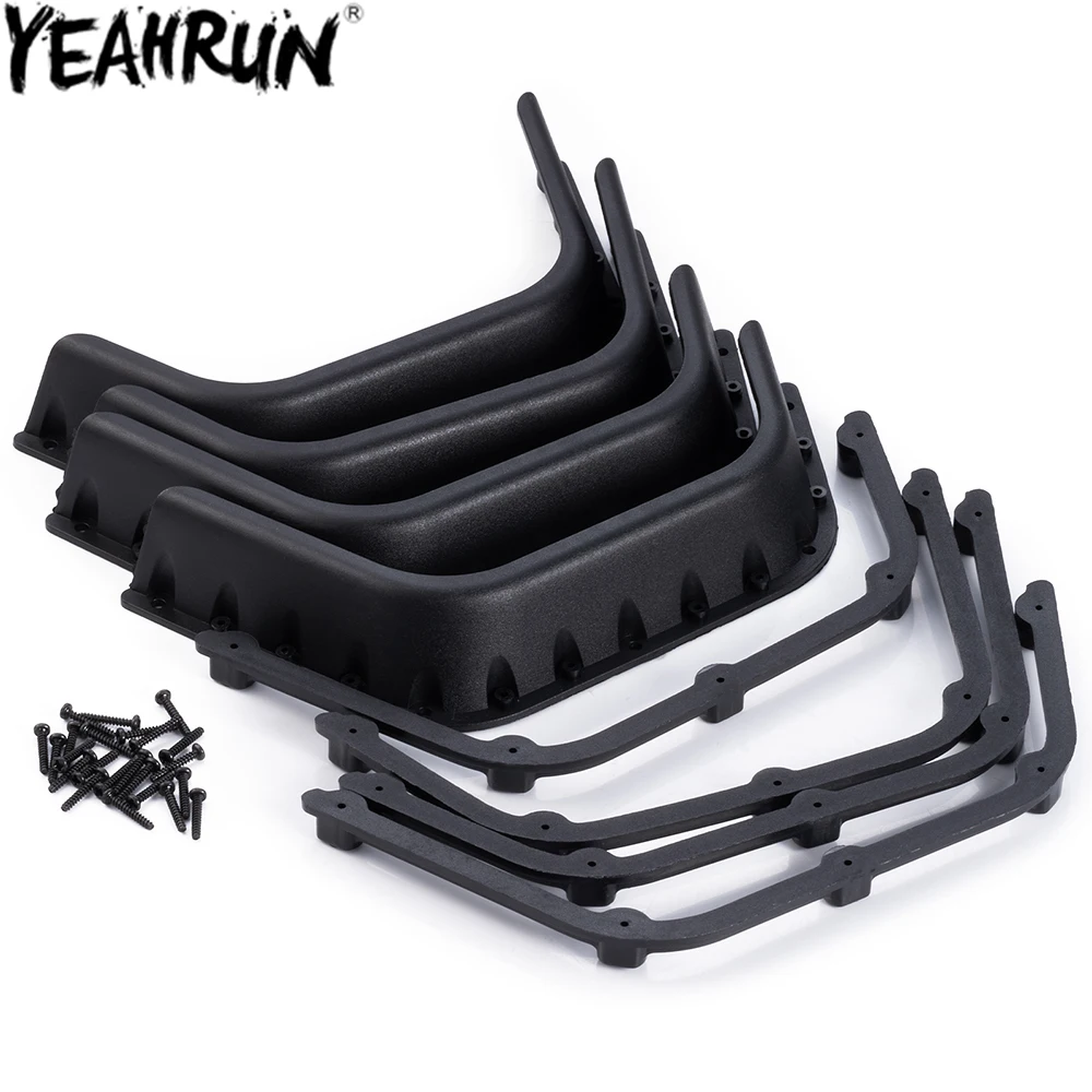 

YEAHRUN черные брызговики для 1/10 RC гусеничного автомобиля D90 D110 RC-4WD аксессуары для корпуса