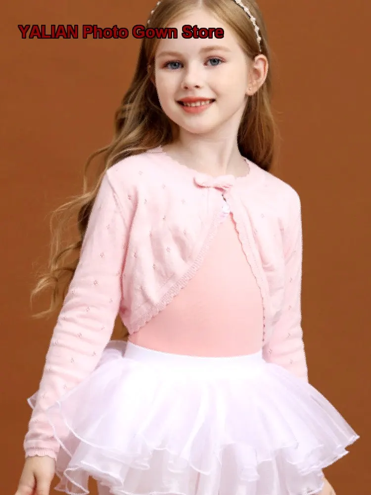 Children’s Dance Shawl Ballet Capelet for Girls in Autumn and Winter Chinese Dance Practice Cardigan Practice Leotard Kids
