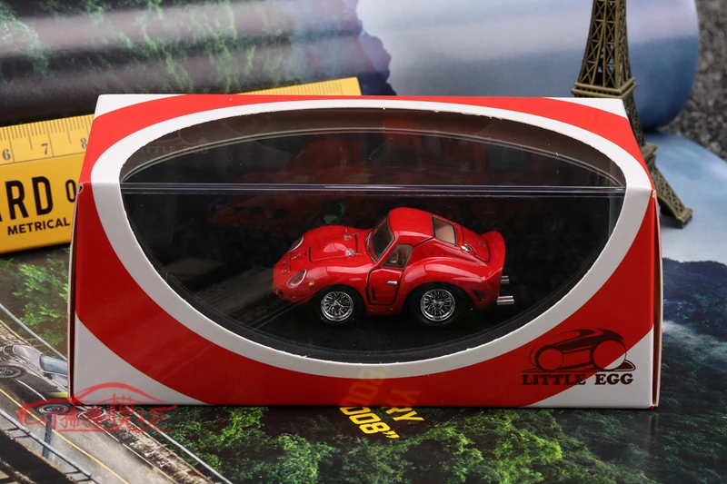 LITTLE EGG 1:64 250GTO Eierwagen Simulation Limited Edition Harz Metall statisches Automodell Spielzeug Geschenk