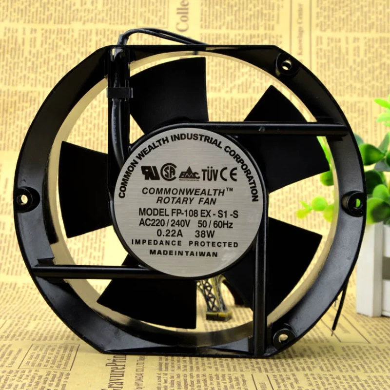 Original Cooler Fan for FP-108EX-S1-S 220V 0.22A 38W Oil Bearing Cooling Fan 17250 172x150x51mm