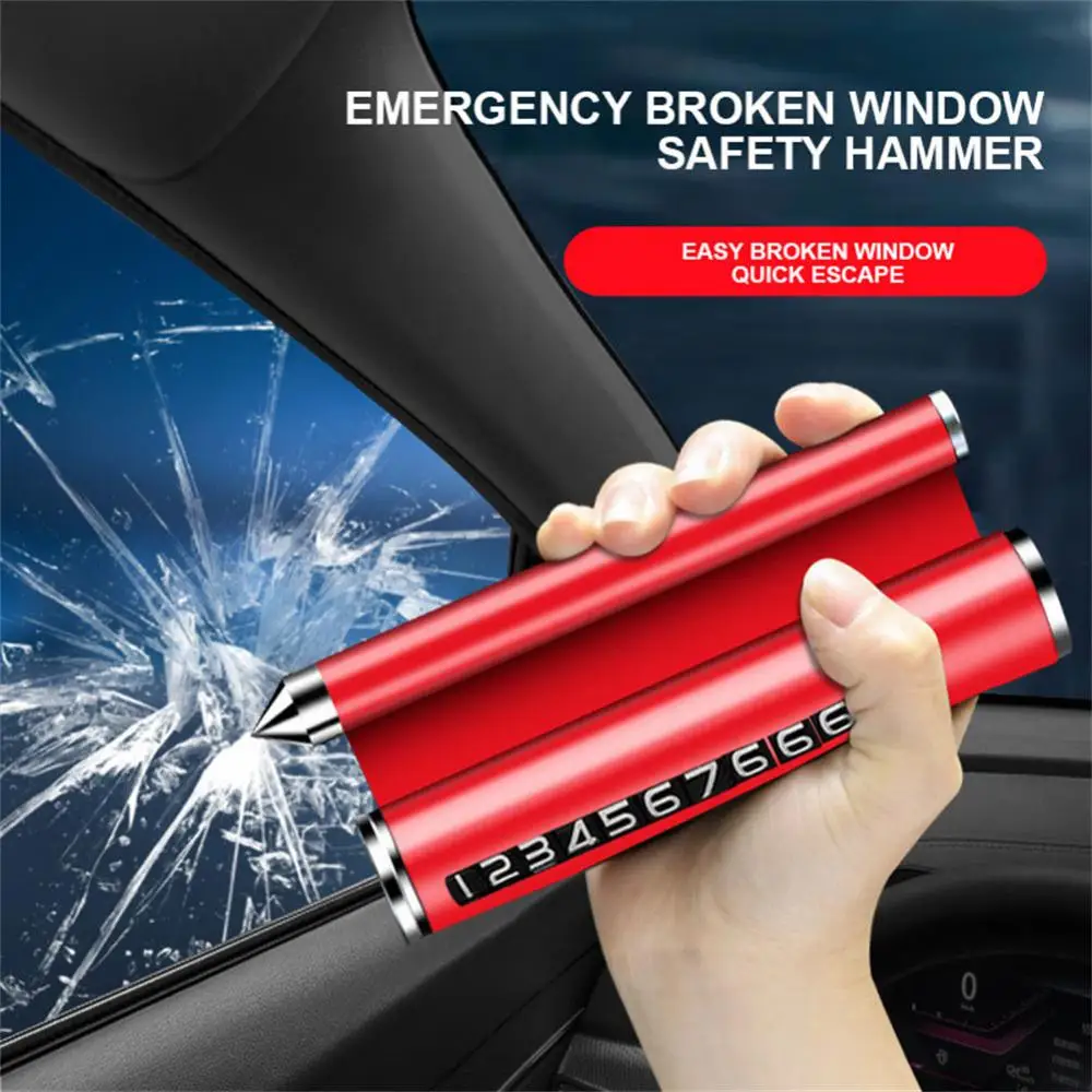 Sicherheit Hammer Legierung Tragbare Mehrfarbige Multifunktionale Auto Zubehör Auto Aromatherapie Stop Zeichen Auto Handy Nummernschild