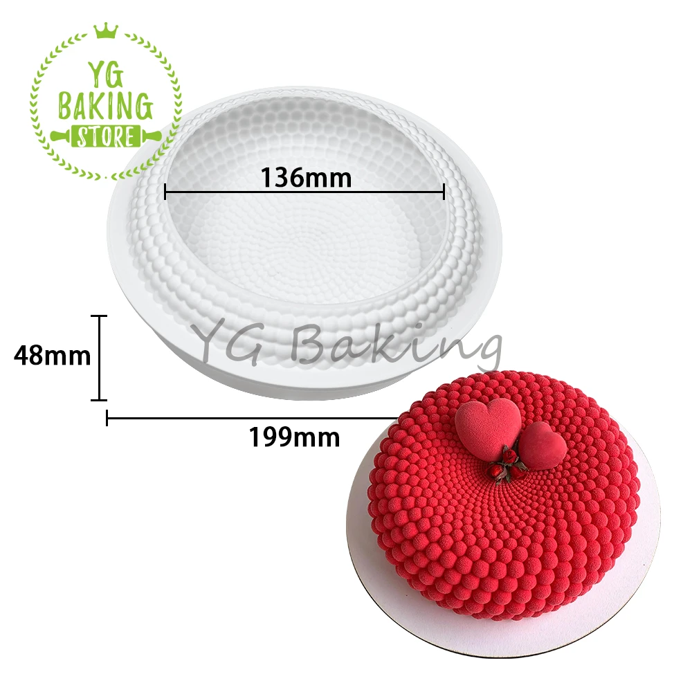 Dorica Small Bubble Ball Design Round Mousse Mould DIY Chocolate Silicone Mold French Dessert Cake Decorating Tools Bakeware