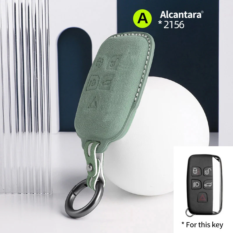 

Alcantara Car Key Case Cover Holder Smart Key Bag Accessories For Land Rover Range Rover Discovery Defender