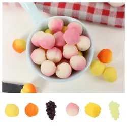 Squeeze Sensory Peach Toy Simulation Fruit Model Simulation Kitchen Toy Mini Pretend Play Fidget Toy Photography Props