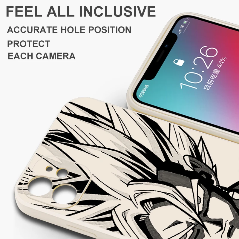 D-Dragons Balls Black For Xiaomi Mi 13 Mi 12 12s Mi 11 11T 10T 10S 10 Pro Ultra Lite Phone Case Carcasa Liquid Silicone Cover image 2