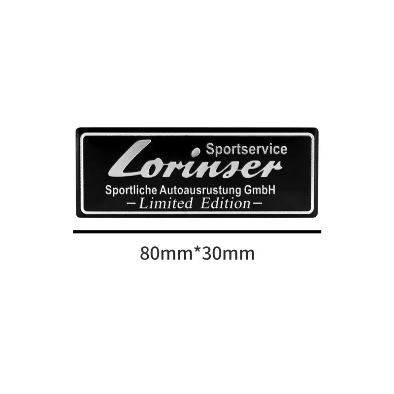 Car Styling 3D alluminio Lorinser Emblem Car Body Side posteriore tronco Badge Fender Sticker decorazione accessori Auto